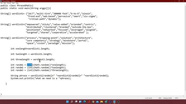 PhraseOMatic JAVA Program смотреть онлайн