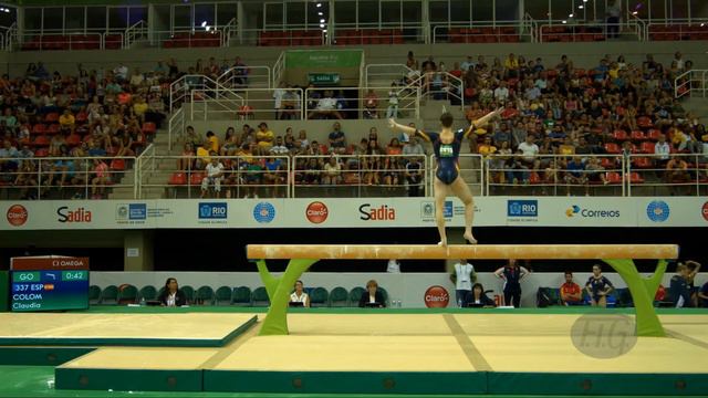 COLOM Claudia (ESP) - 2016 Olympic Test Event, Rio (BRA) - Qualifications Balance Beam смотреть онлайн