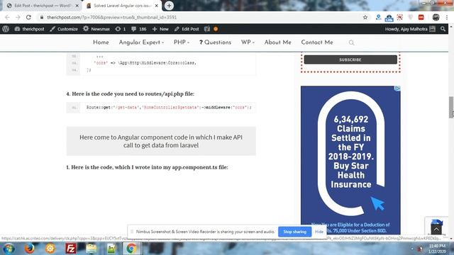 Solved Angular and Laravel CORS Access-Control-Allow-Origin Issue смотреть онлайн