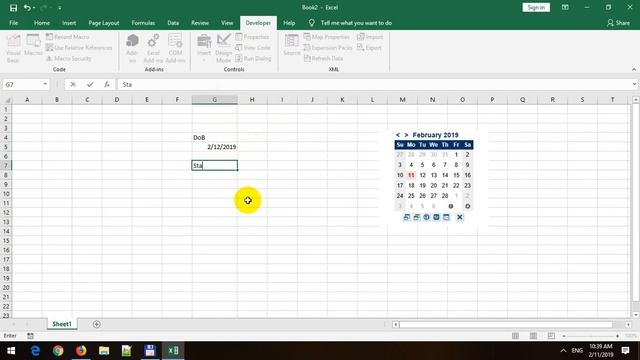 How to Add DatePicker Calendar to Cells in Excel 2019 смотреть онлайн