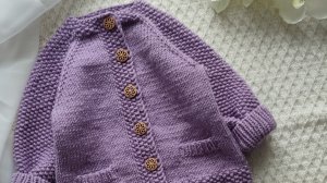 Мастер класс кардиган с карманами, размер 1 год (80см)