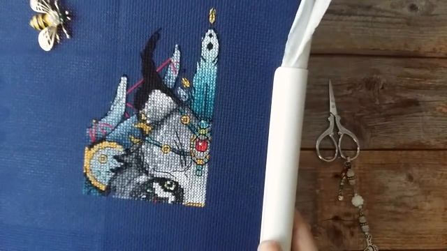 Ловец снов Рысь\Обзор набора-процесс-готовая работа\вышивка крестом