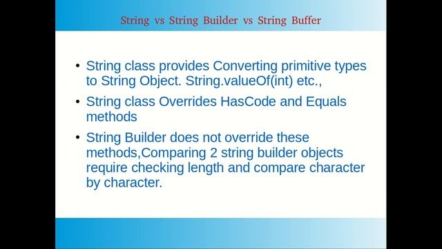 String vs StringBuilder vs StringBuffer classes Java смотреть онлайн
