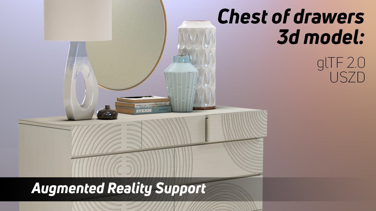 3д модель комода Circulus 7 Drawer Dresser