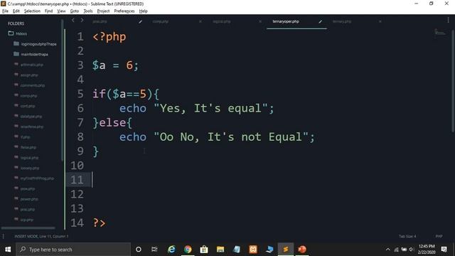 Ternary Operator in PHP in Hindi | PHP Tutorial in Hindi in 2020 смотреть онлайн