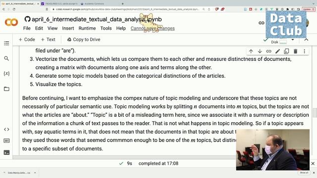 Intermediate Textual Data Analysis | Columbia Data Club - 2023.04.06 смотреть онлайн