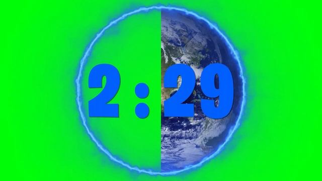 5 Minute Countdown Earth Counter Green Screen Chroma Animation смотреть онлайн