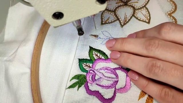 Біла гладь, Урок 4⃣ машинна вишивка гладдю для початківців смотреть онлайн