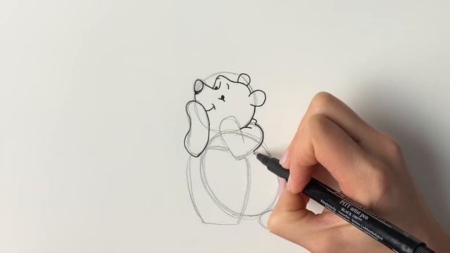 How to draw Winnie The Pooh with honey pot смотреть онлайн