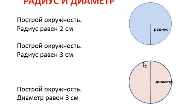 Окружность. Как найти Радиус и Диаметр смотреть онлайн