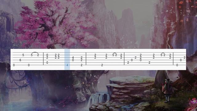 Cherry Blossom - Ending - Guitar tutorial (TAB) смотреть онлайн