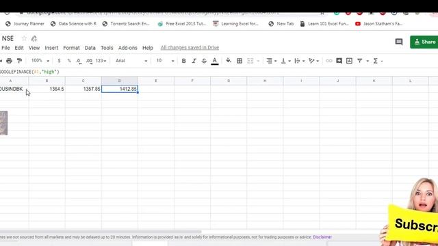 GOOGLE FINANCE Formula in Google Sheets || Import NSE/BSE Data|| Telugu смотреть онлайн