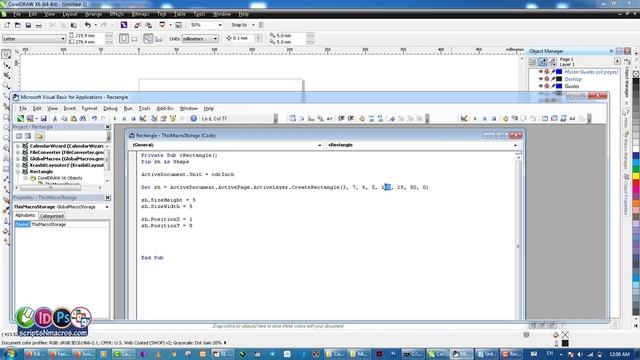Create Rectangle and Change properties using VBA Macro in CorelDraw - Part 2 смотреть онлайн