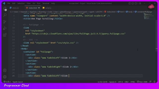 Create an Awesome Full Page Scroll Animation with HTML, CSS, and JS смотреть онлайн