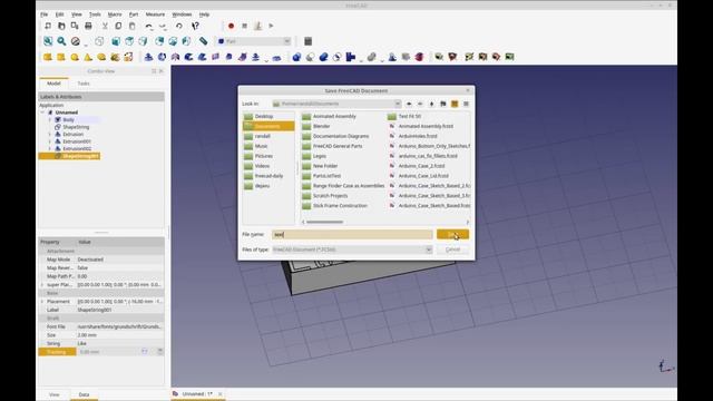 FreeCAD Tutorial - Text ( Shapestring ) смотреть онлайн