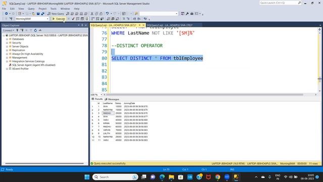 SQL IMPORTANT OPERATORS AND STRING FUNCTIONS смотреть онлайн
