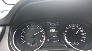 Ниссан Кашкай разгон до 185 км 2.0 полный привод, на вариаторе.
