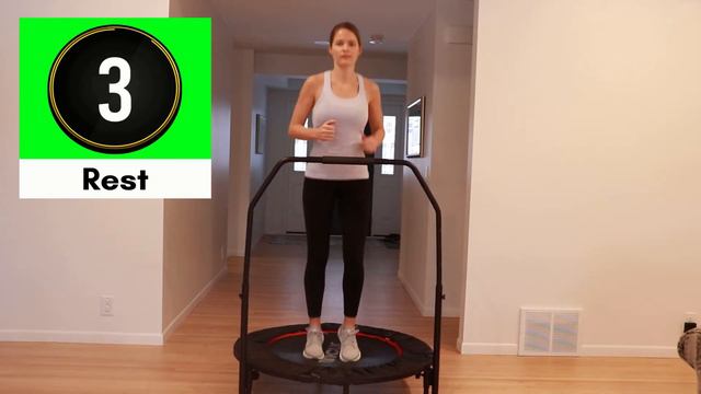 Rebounder Workout - A 10 minute, Interval Cardio Routine Great for Lymphatic Drainage смотреть онлайн