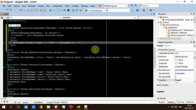 19.ADO filtering Procedure - Delphi Database Development Course смотреть онлайн