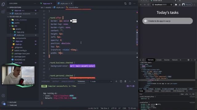Красивое ToDo приложение на VueJS // Список задач на VueJS // Пишу на VueJS с нуля