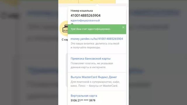 Идентификация кошелька яндекс денег смотреть онлайн