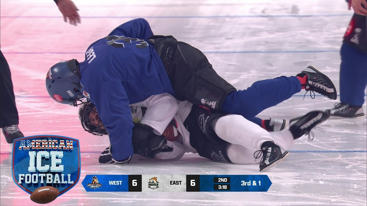 American Ice Football: Westside Wessis vs Eastie Boys. Quarter 1+2 смотреть онлайн
