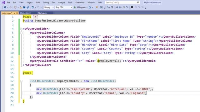 Create a Query Builder UI Component in a Blazor Server Application смотреть онлайн