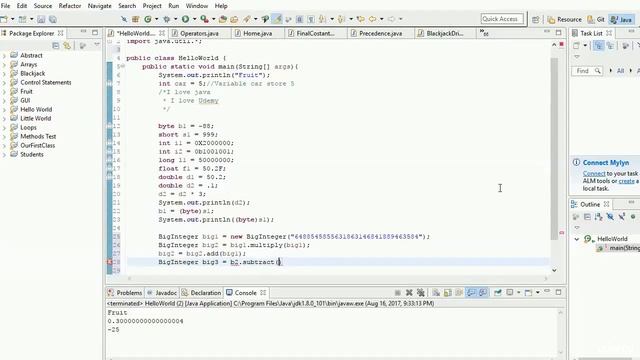 Java programming Tutorial for Advanced User - BigInteger and BigDecimal смотреть онлайн