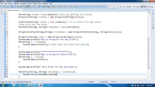 How to Convert Map to ArrayList for Getting Key and Value using advance Java Part 3 смотреть онлайн