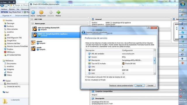 Instalación de la maquina virtual de OBIEE 12c смотреть онлайн