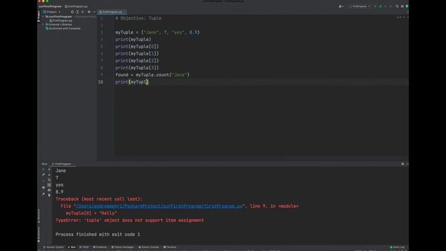 Python Lesson 44: Tuple Part 1 смотреть онлайн