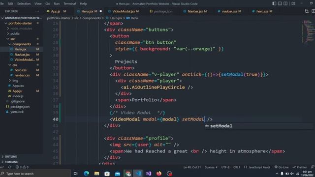 Animated React Portfolio Website Tutorial from Scratch смотреть онлайн