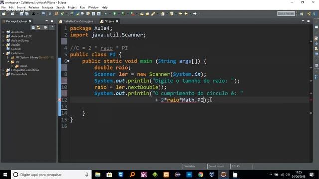 Usando PI com math no java - Aula04 смотреть онлайн