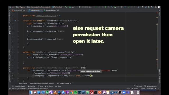 How to show Camera in Android kotlin - Android Studio Kotlin Tutorial смотреть онлайн
