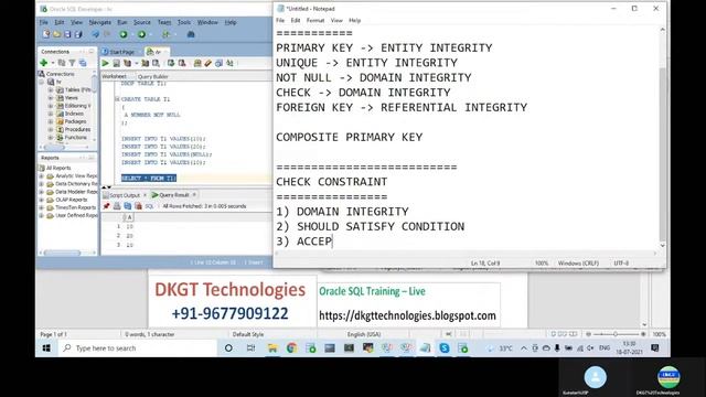 Oracle SQL Training in English Live 2 | DKGT Technologies смотреть онлайн