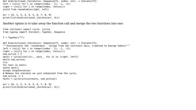 Code Review: Bidirectional iterate over list in Python (4 Solutions!!) смотреть онлайн