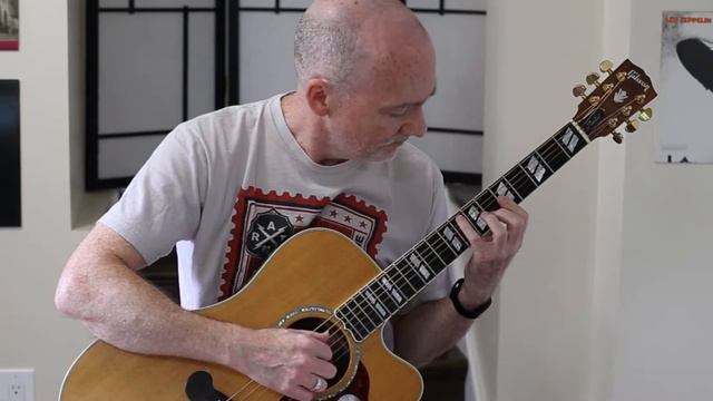 What a Wonderful World - Louis Armstrong - acoustic guitar instrumental cover by Dave Milliken смотреть онлайн