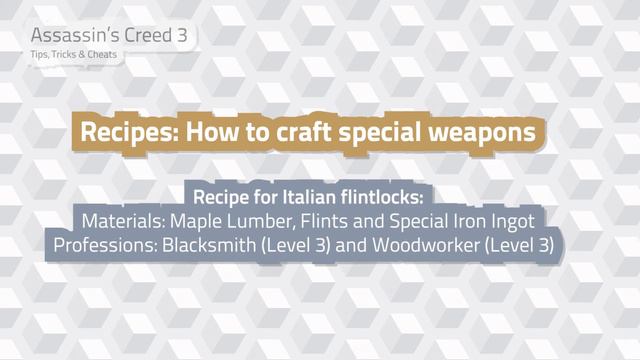 Assassins Creed 3: Recipes - How to craft special weapons | Tips, Tricks and Cheats Video 21 смотреть онлайн