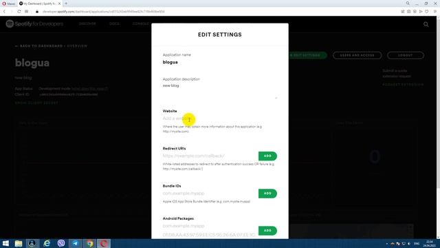 Получение идентификатора приложения Client ID и Client Secret для Oauth2-авторизации через SPOTIFY смотреть онлайн