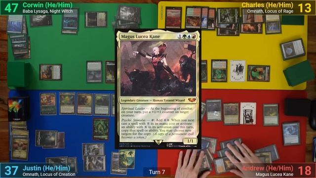Omnath vs Omnath vs Baba Lysaga vs Magus Lucea Kane EDH / CMDR game play смотреть онлайн