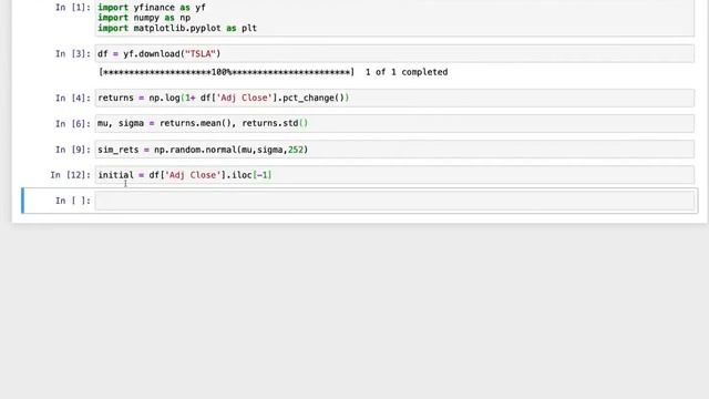 Simplified stock price simulation in Python [14 lines of code] using Monte Carlo methods смотреть онлайн