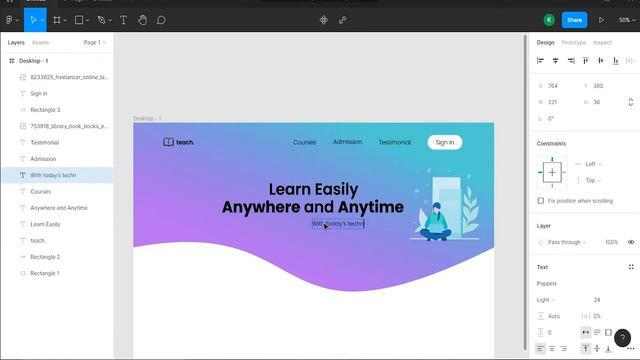 Making an E-learning Website Landing page in FIGMA | FIGMA | LANDING PAGE | Time lapse | Speed art смотреть онлайн