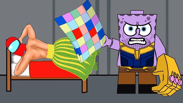 Among Us Human vs Thanos Lego Spongebob Funny Animation смотреть онлайн