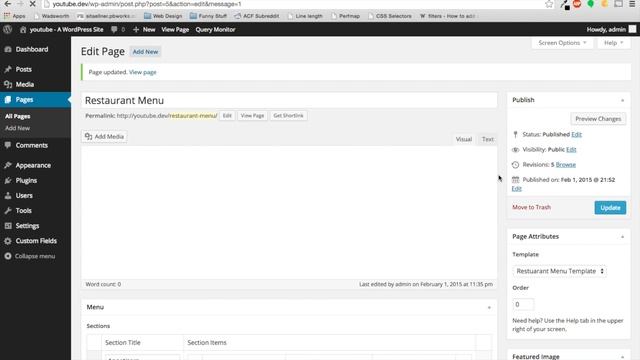 Advanced Custom Fields Tutorial #1 : Nested Repeater Fields & Restaurant Menus смотреть онлайн
