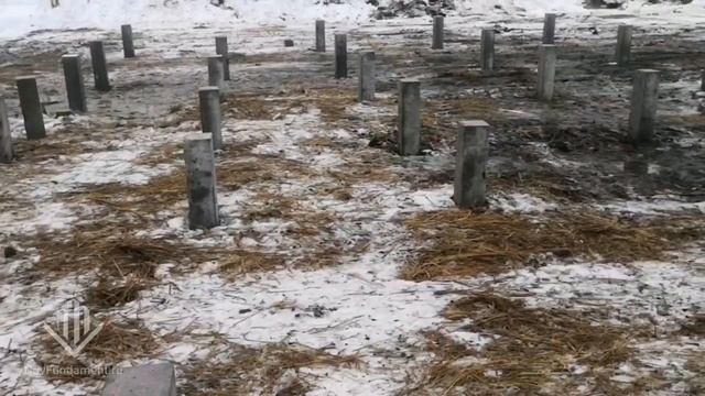 Фундамент из 44 ЖБ свай под большой дом смотреть онлайн