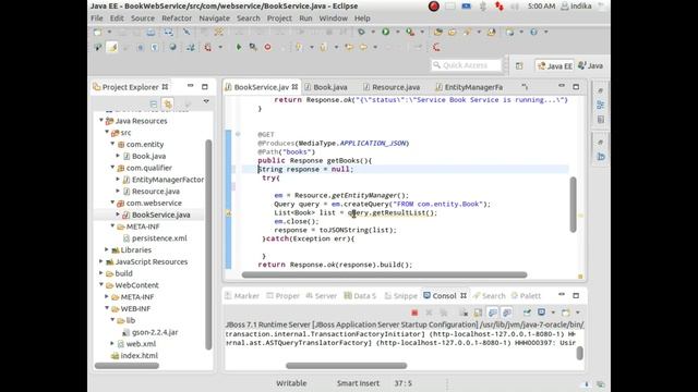 Developing a REST Web Service with Jboss AS7 , MySQL and RESTEasy смотреть онлайн