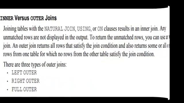 OUTER join, LEFT OUTER, RIGHT OUTER, FULL OUTER: SQL Tutorial 69 смотреть онлайн