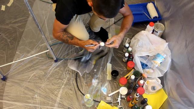 Роспись стен Москва "Цветок на камнях". Художник Арон Оноре смотреть онлайн