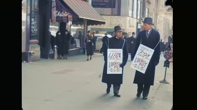 1930s - Street Scenes New York in color [60fps, Remastered] w/sound design added смотреть онлайн