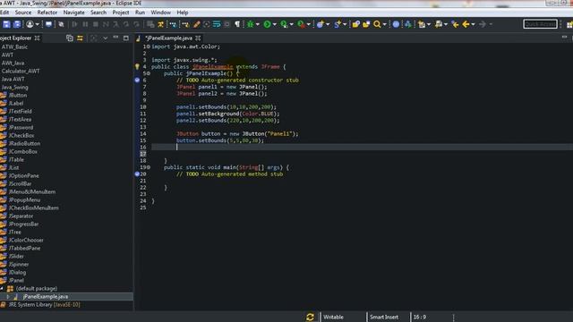 26. JPanel Java Swing Tutorial without voice смотреть онлайн